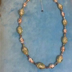 Lamp work glass necklace